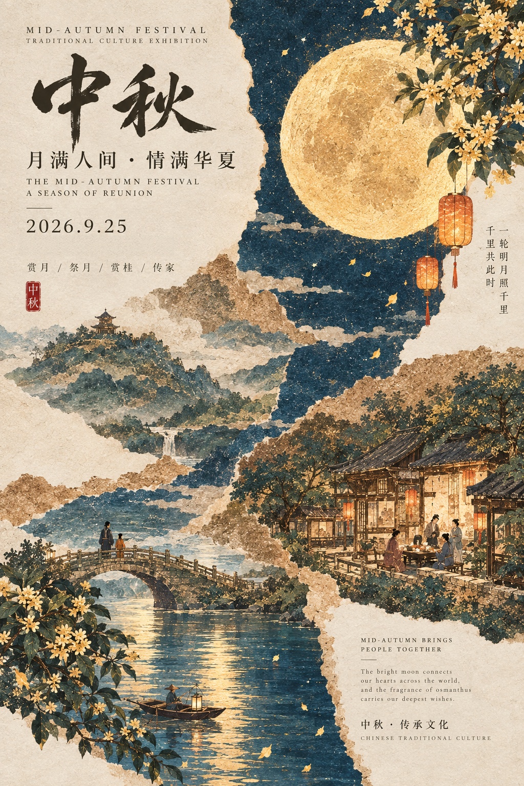 La luna splendente non conosce confini; condividiamo la gioia del ricongiungimento: Adewo ti augura un felice Festival di Metà Autunno.