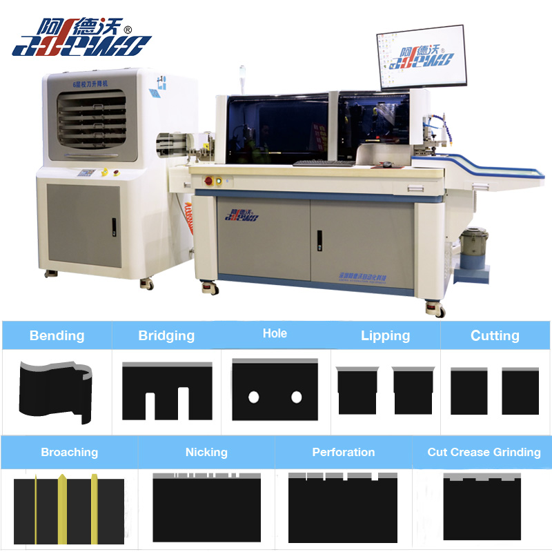 Macchina piegatrice automatica con regola in acciaio multifunzionale