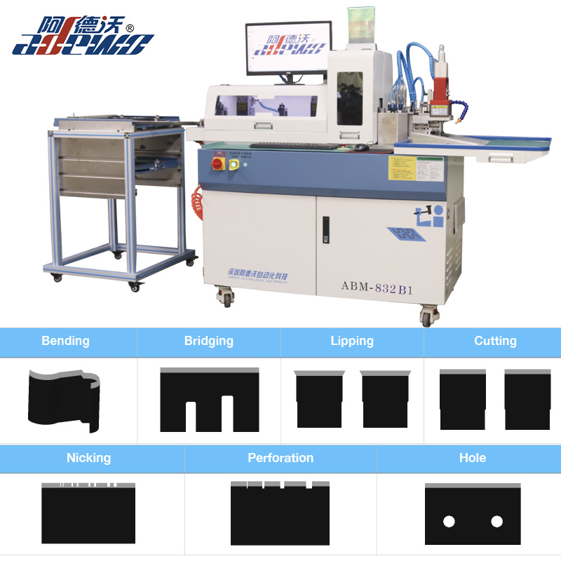 Macchina piegatrice automatica per etichette adesive